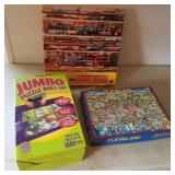 Lionel Train & Cleveland Puzzle W/ Jumbo Roll Up