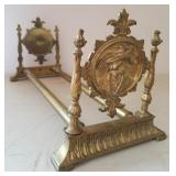 Brass Sliding Bookends Stand Ornate Conquistador