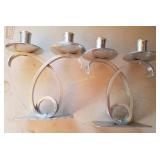 Pair Of Buenlium Forged Aluminum Candlesticks Pair Of Buenlium Forged Aluminum Candlesticks