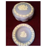 Wedgwood Jasperware Container & Plate Wedgwood Jasperware Container & Plate