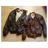 Pair Of Leather Jackets Type A-2 Flight American B Pair Of Leather Jackets Type A-2 Flight American B