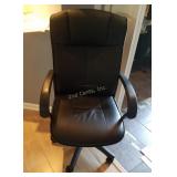 Rolling Office Chair Black Faux Leather