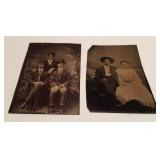 2 Antique Tintype Photos/ 3.5"X 2.5" 2 Antique Tintype Photos/ 3.5"X 2.5"