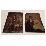 2 Antique Tintype Photos/ 3.5"X 2.5"