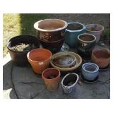 Ceramic Outdoor Planters & Rolling Bases