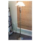 Ornate Vintage Metal Floor Lamp, Works