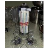 Coca-Cola Straw Dispenser & Candle Sticks