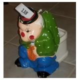 Ceramic Toilet Brush Holder 9" Tall