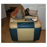 Storage Ottoman W/ Sewing Supplies, Lap Table