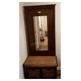 Modern Mirrored Entry Hall Tree W/ Storage Modern Mirrored Entry Hall Tree W/ Storage