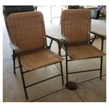 2 Padded Folding Outdoor Chairs