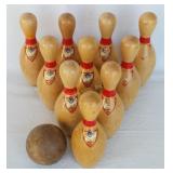 Vintage Royal Wood Kids Bowling Set