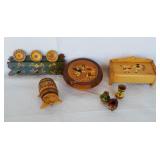 Romanian Wood Carved Pieces & Boxes