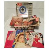 Small Vintage Hard Case W/ Old Magazines Small Vintage Hard Case W/ Old Magazines