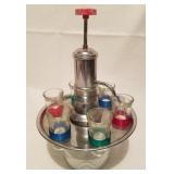 Mid Century Aluminum/ Glass Bar Pump Dispenser Mid Century Aluminum/ Glass Bar Pump Dispenser
