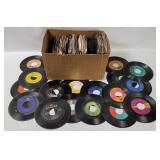 Box Of 45rmp Records, Assorted Genres