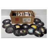Box Of Assorted Vtg Country 7' Singles