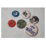 Assorted Vtg Beatles Buttons