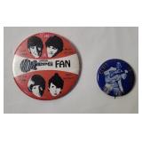 Vtg Elvis & Monkees Fan Club Pins