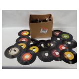 Box Of Vtg 7' Singles, Assorted Genres