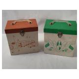 2 Vtg Stacker Platter-pak 7' Record Cases