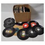 Box Of Assorted Vtg Country 7' Singles