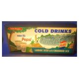 Vtg Pepsi Cold Drinks Lighted Sign