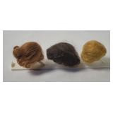 3 Vtg Barbie Wigs W/ Stand