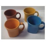 4 Vintage Fiestaware Mugs