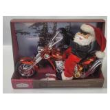 Musical Animated Santa On Motorcycle