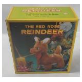 Vtg Battery Operated Red Nose Reindeer
