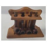 4 Smoking Pipes W/ Holder - Dr Grabow, Bruce Peter
