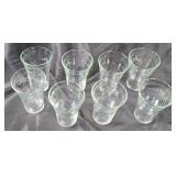 8 Etched Pepsi-cola Glasses