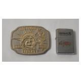 Liberty Belt Buckle, Rupp Zippo Lighter