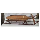 Vtg Lightning Guider Wooden Sled