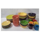 Vtg Fiestaware Plates, Bowls & Cups