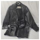 Deerskin Black Leather Jacket Size X L