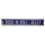 Rock N Roll Alley Metal Street Sign