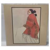 Vtg Artiles Japanese Woman Art Tile