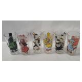 6 Vtg Pepsi Glasses - Chilly Willy, Snidely Etc.