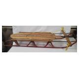 Vtg Lightning Guider Wooden Sled