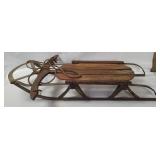 Vtg Childrens Wooden Sled