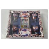 Sealed Pepsi Fountain Glass Set W/ Tin