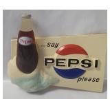 1968 Pepsi Plastic Store Sign