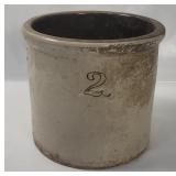 Vtg 2gal Stoneware Crock