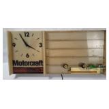 Mototcraft Lighted Parts Clock Sign