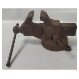 Vtg Reed 3.5' Swivel Bench Vise