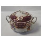 Vtg Porcelain Serving Bowl W/ Lid