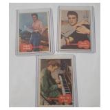 (3) 1956 Topps Elvis Presley Cards