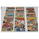 Nine Marvel Comics: Champions, X-Men, Power Fist